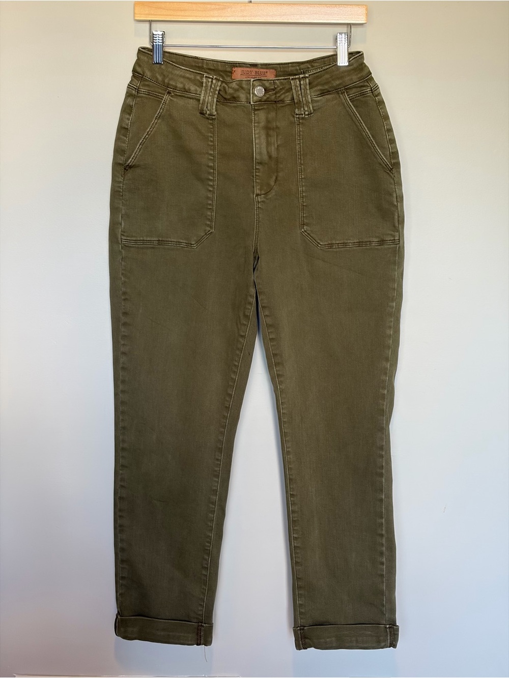 Judy Blue Olive Green Boyfriend Jeans